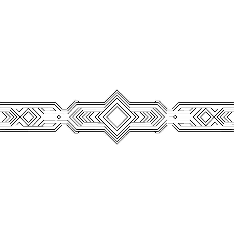 Geometric Minimalist Linear Abstract Pattern On White vector