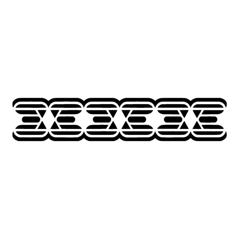 Geometric Abstract Patterned Border, Retro vector
