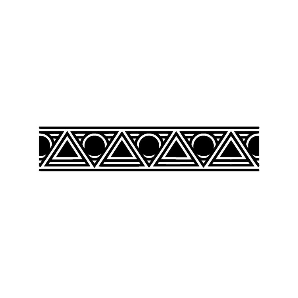 Geometric Black Border Element Abstract Decorative On White vector