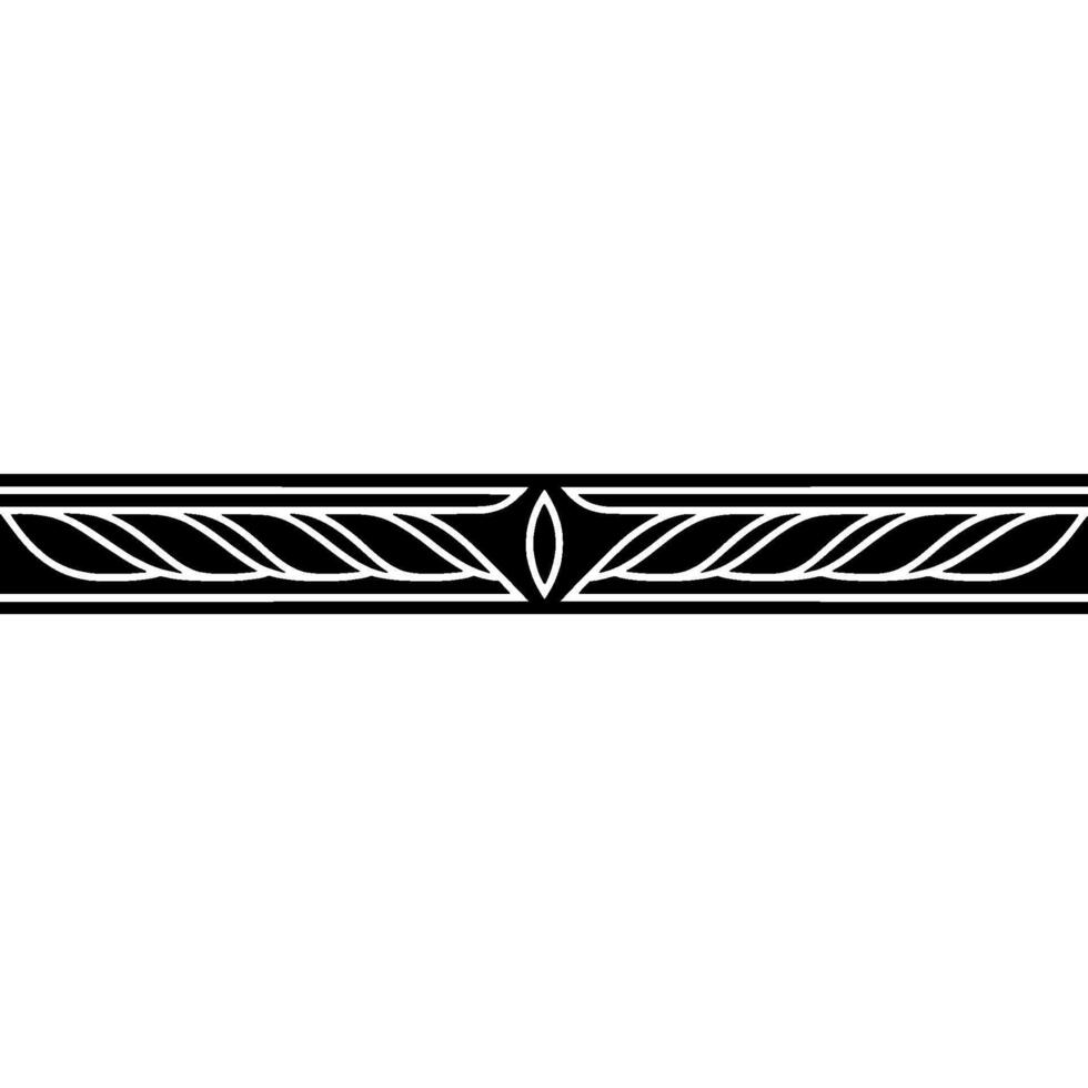 Black And White Ornamental Border Element, Illustration vector