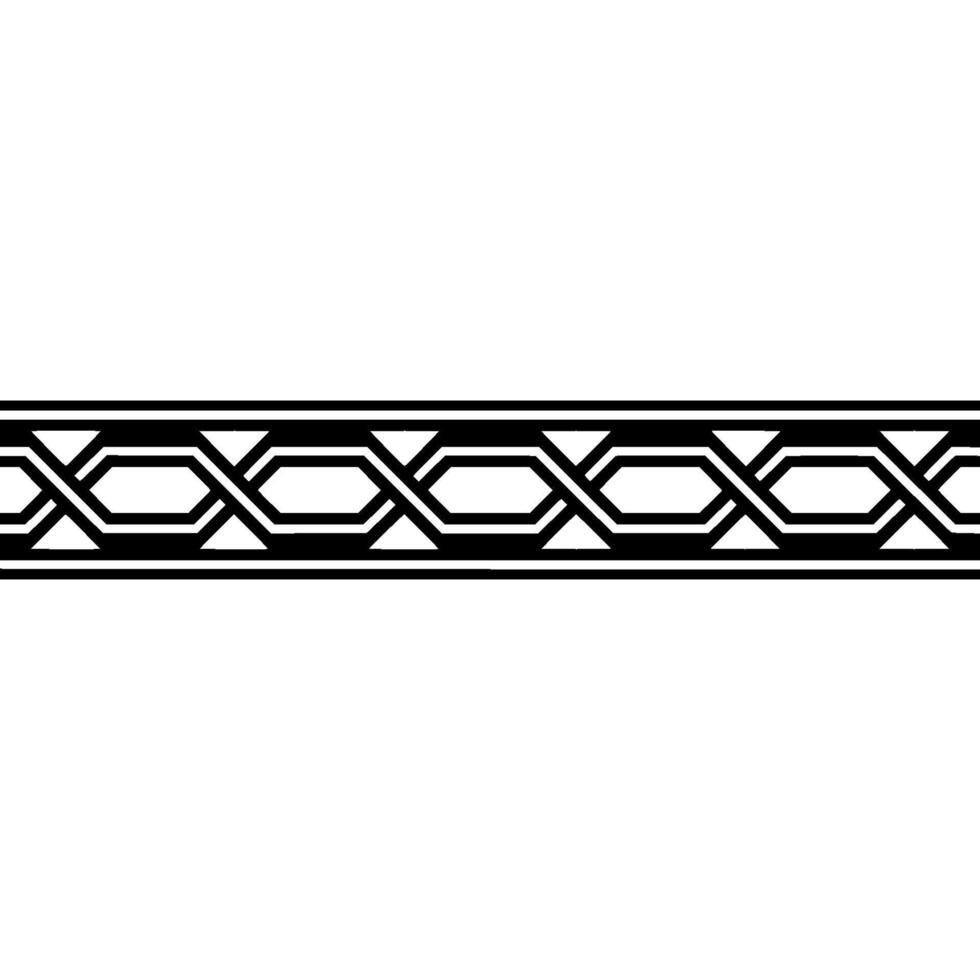 Geometric Pattern Border Minimalist Black Line On Grayscale Backdrop vector