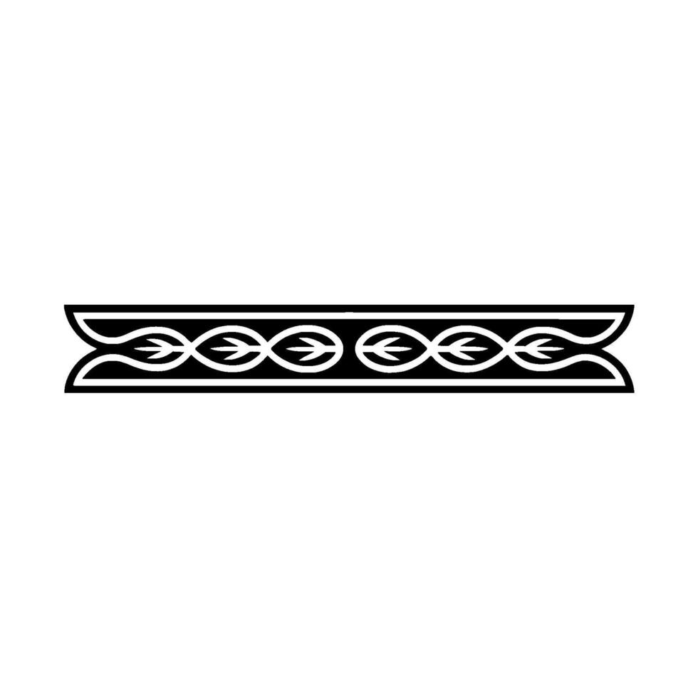 Minimalist Black White Ornamental Border, Elegant Decorative Element vector