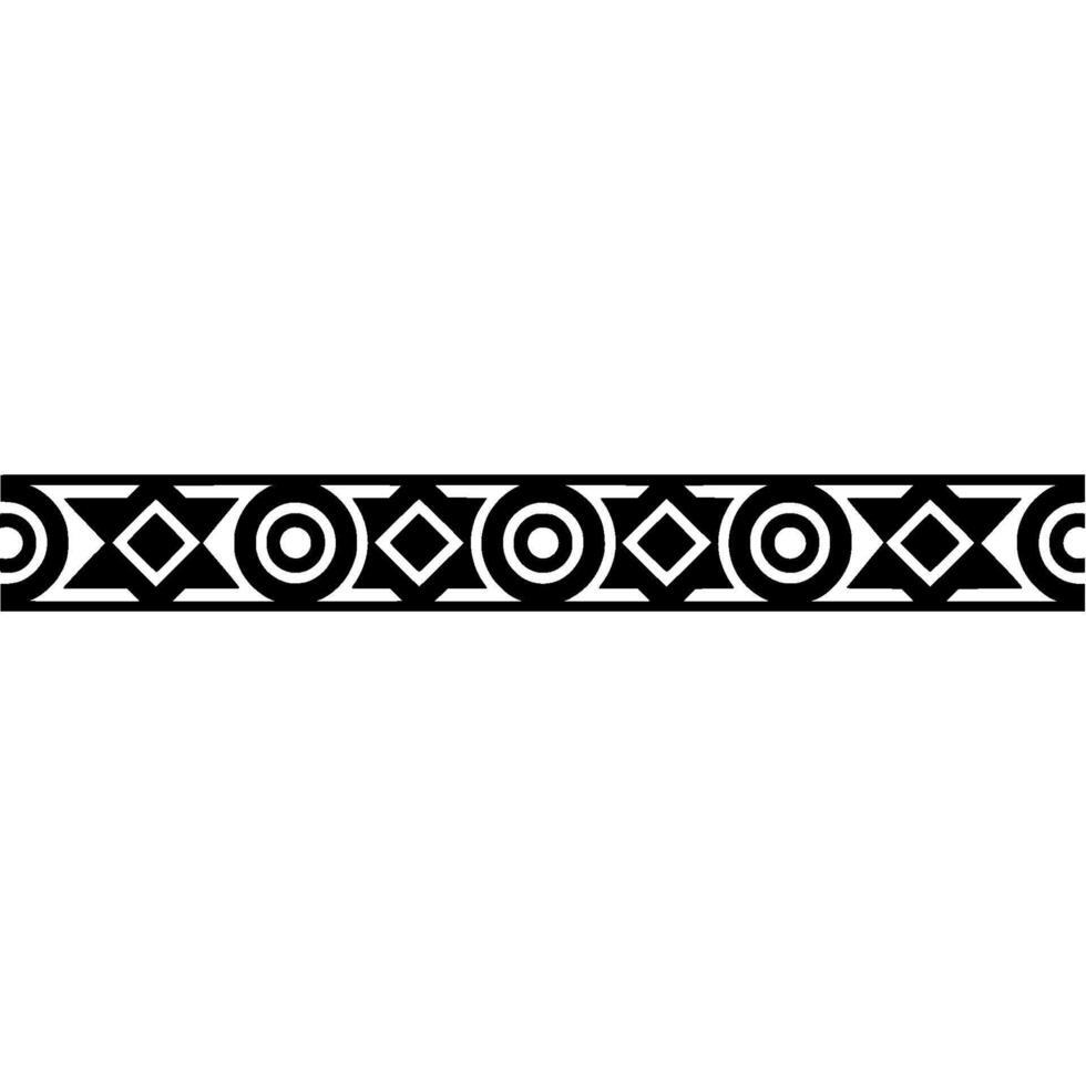 Minimalist Geometric Border, Black And White, Repeating Pattern vector