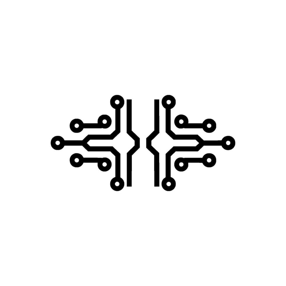 Abstract Electronic Circuit Board Minimalist Tech vector
