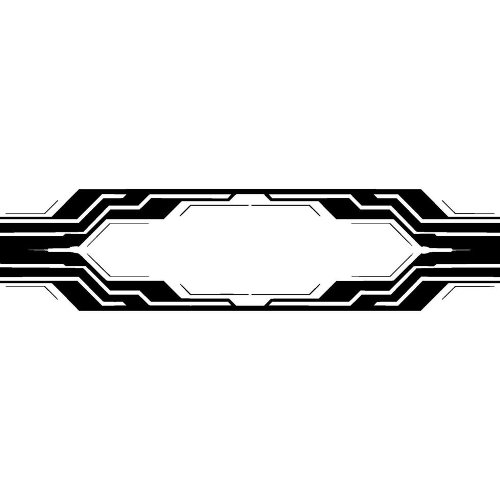 Tech Interface Futuristic Frame Border With Light vector
