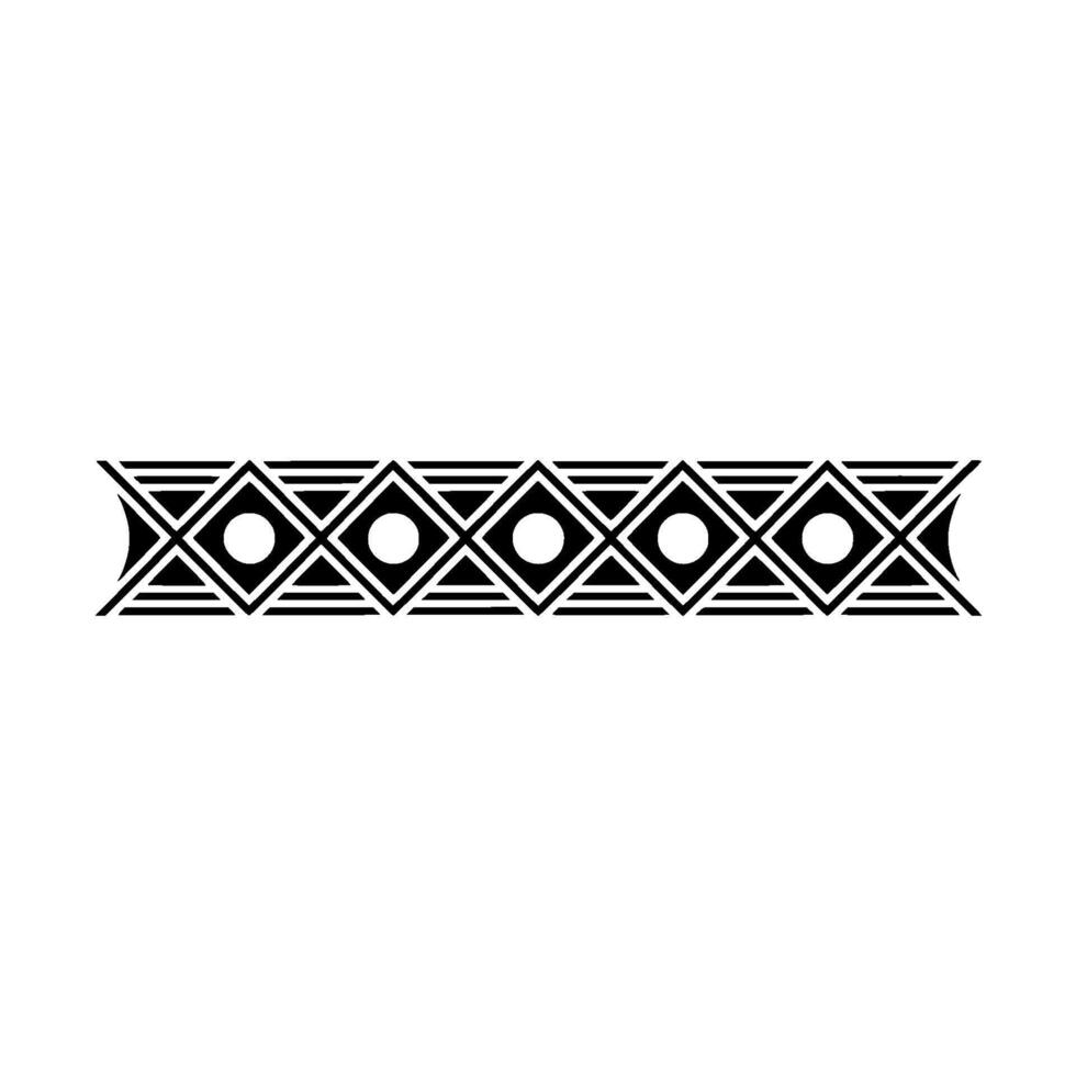 Minimalist Geometric Pattern Border Black And White Element vector