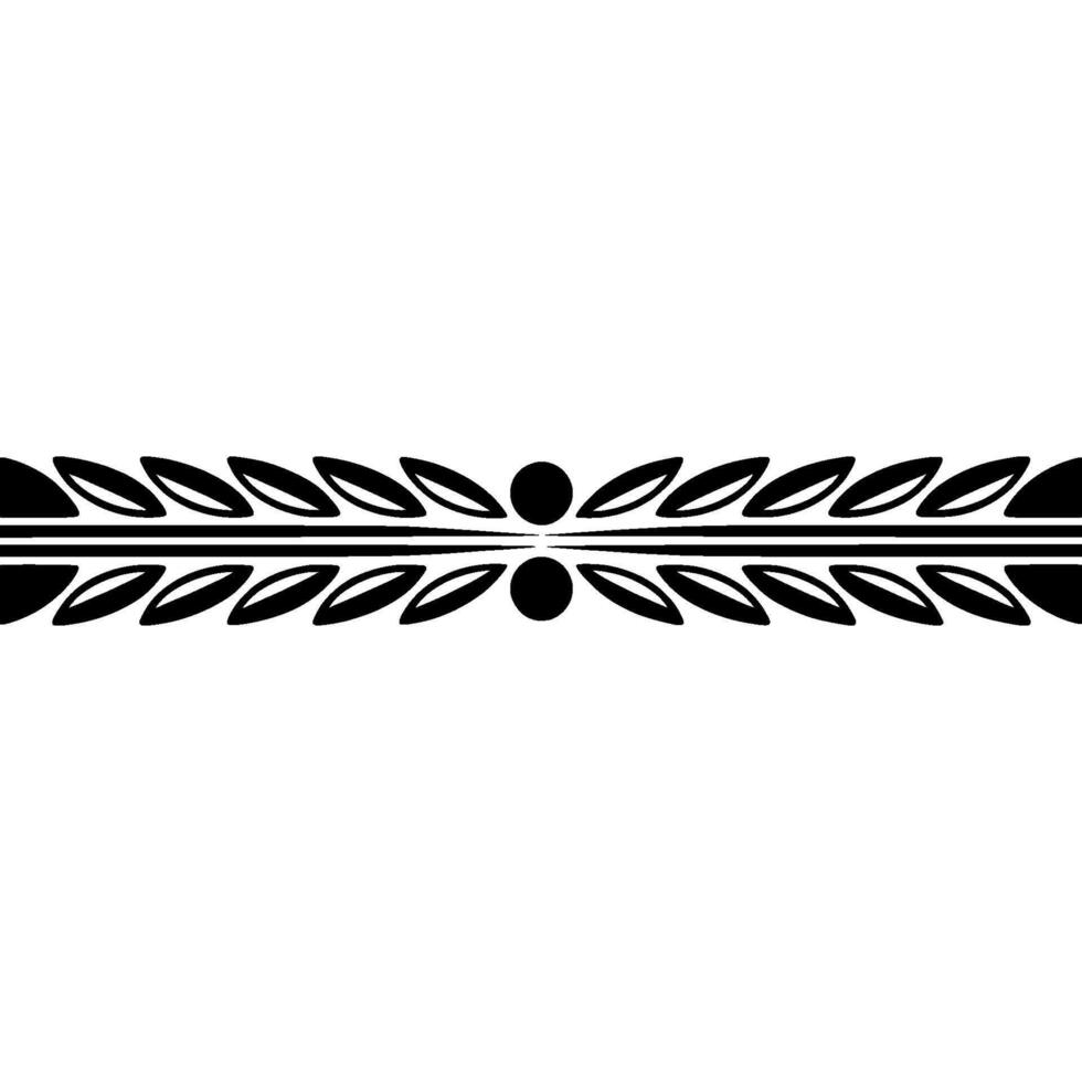 Minimalist Leaf Border In Black On White Background vector