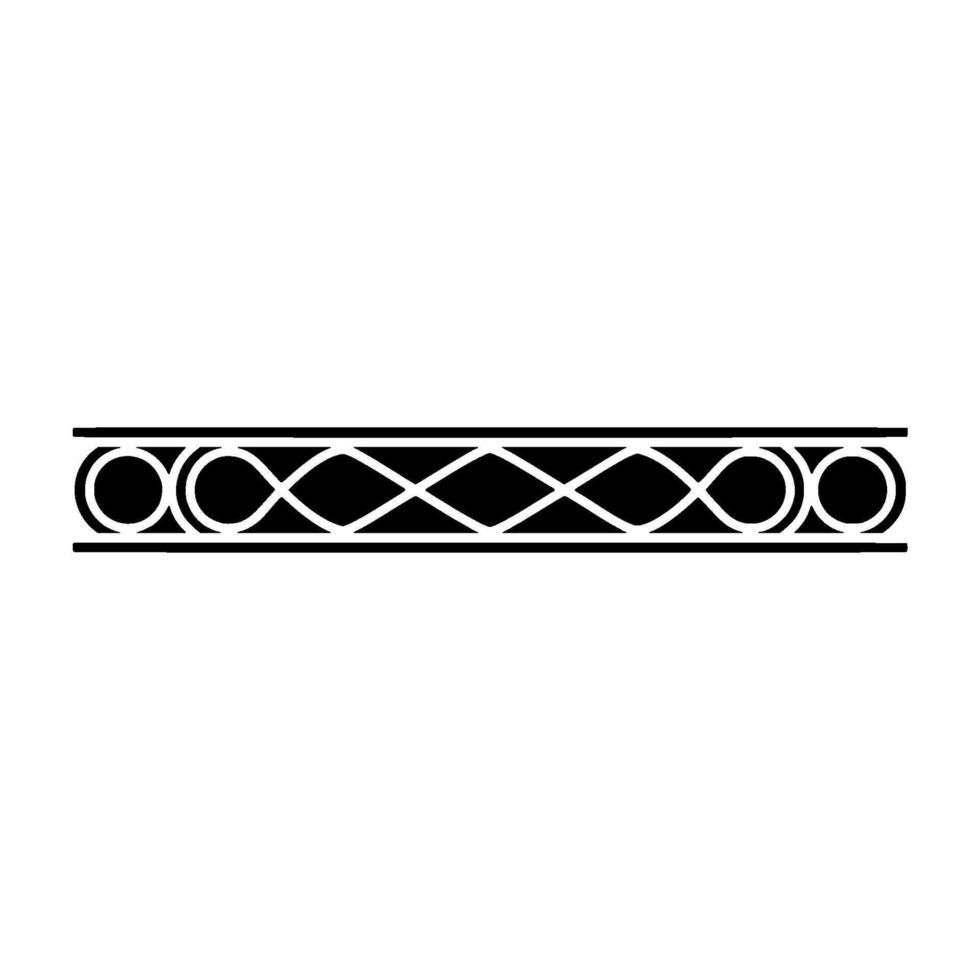 Geometric Pattern Border Black White Ornamental Element vector