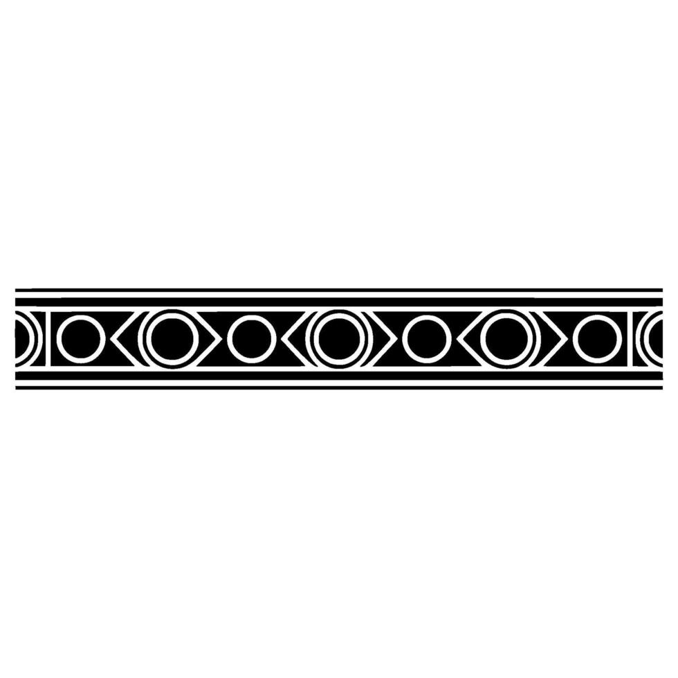 Geometric Border, Minimalist Black White Pattern vector