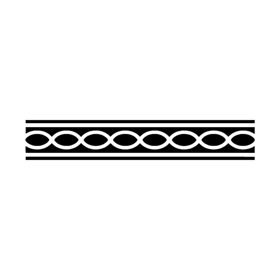 Minimalist Geometric Border In Black And White, Repeating Motif vector