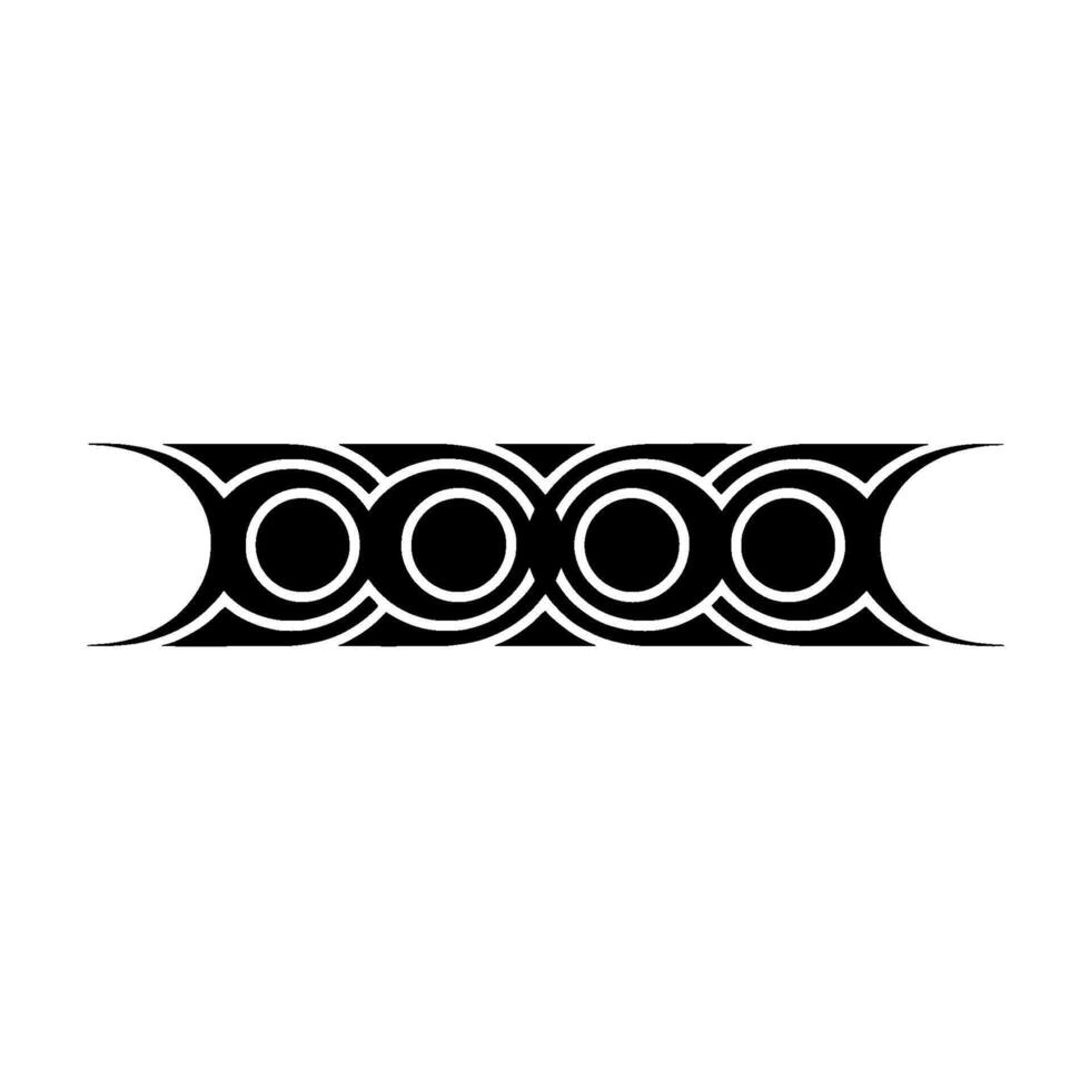 Abstract Black And White Geometric Border, Decorative Element vector