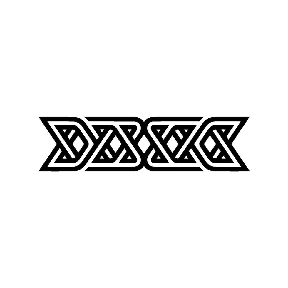 Intricate Celtic Knotwork Border, Minimalist Line Art vector