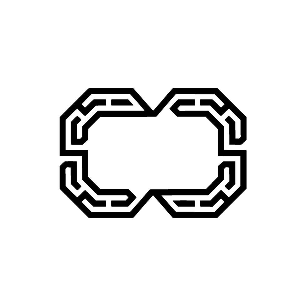 Abstract Geometric Black Outline On White, Minimalist Aesthetic vector