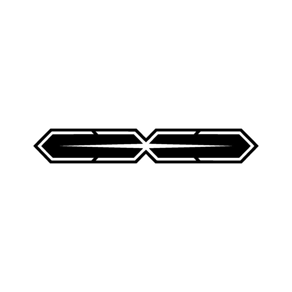 Minimalist Geometric Black Element On White Background vector