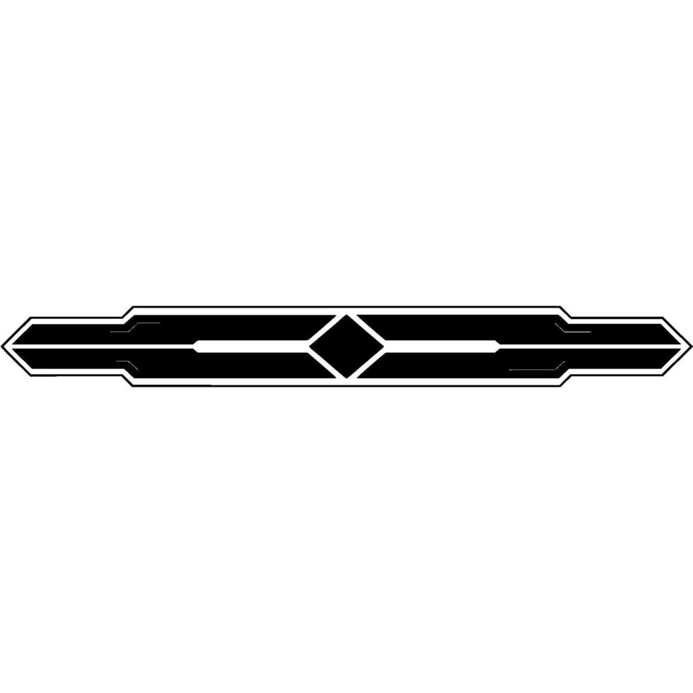 Minimalist Black Geometric Divider On White Background vector