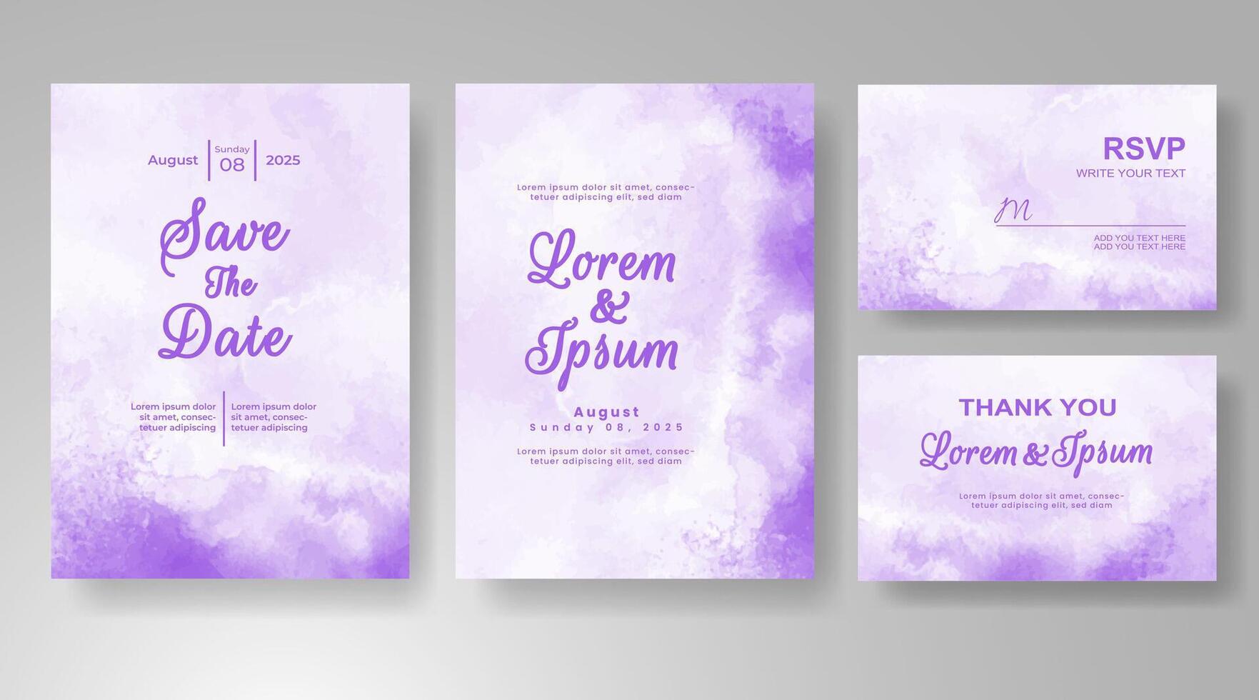 This invitation combines soft gradients with refined script elegance. vector