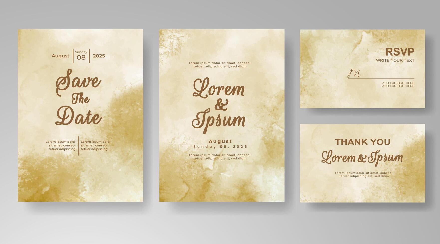 Elegant layers of color give depth to this wedding announcement. vector