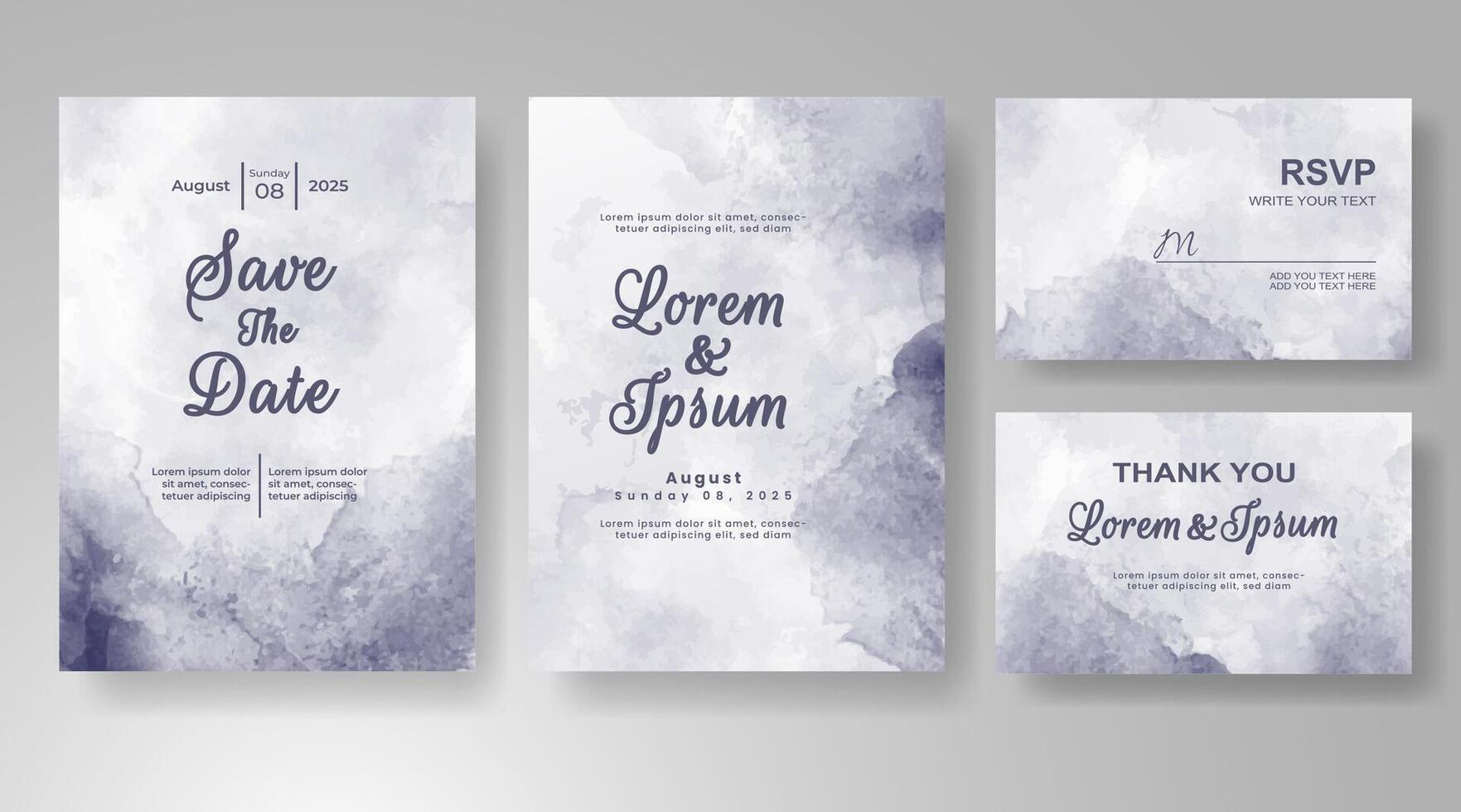 Romantic brushstrokes bring warmth and grace to this invitation. vector