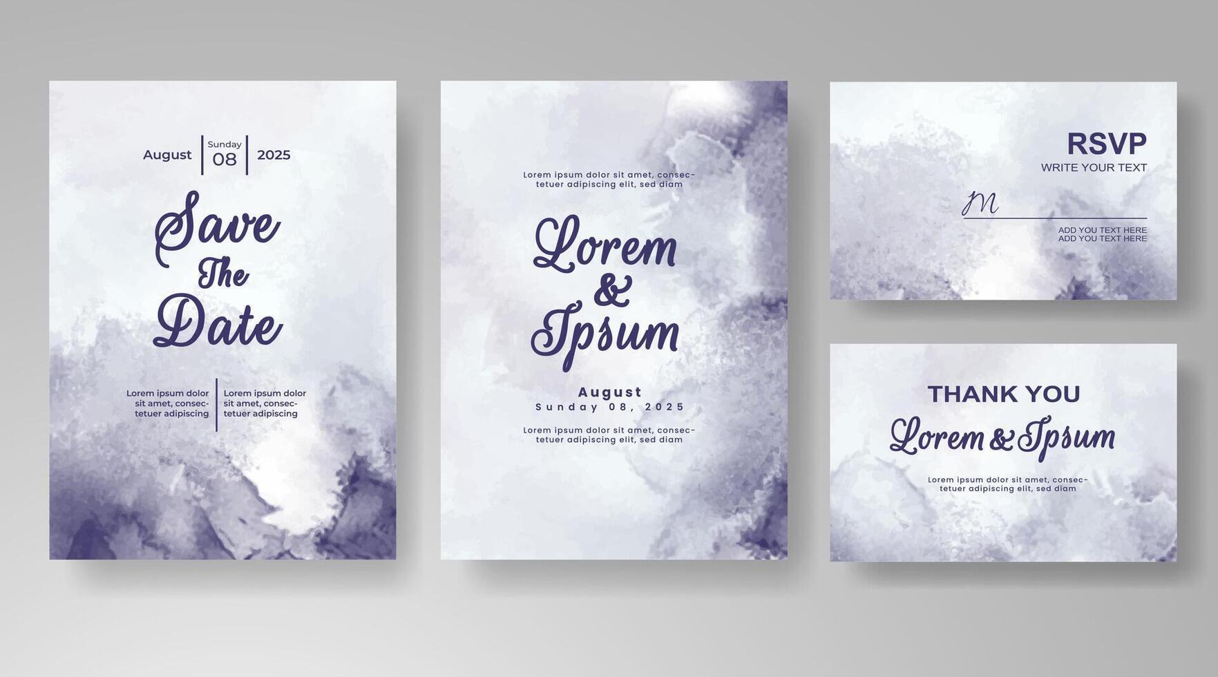 Handcrafted style meets romantic color in this unique invitation. vector
