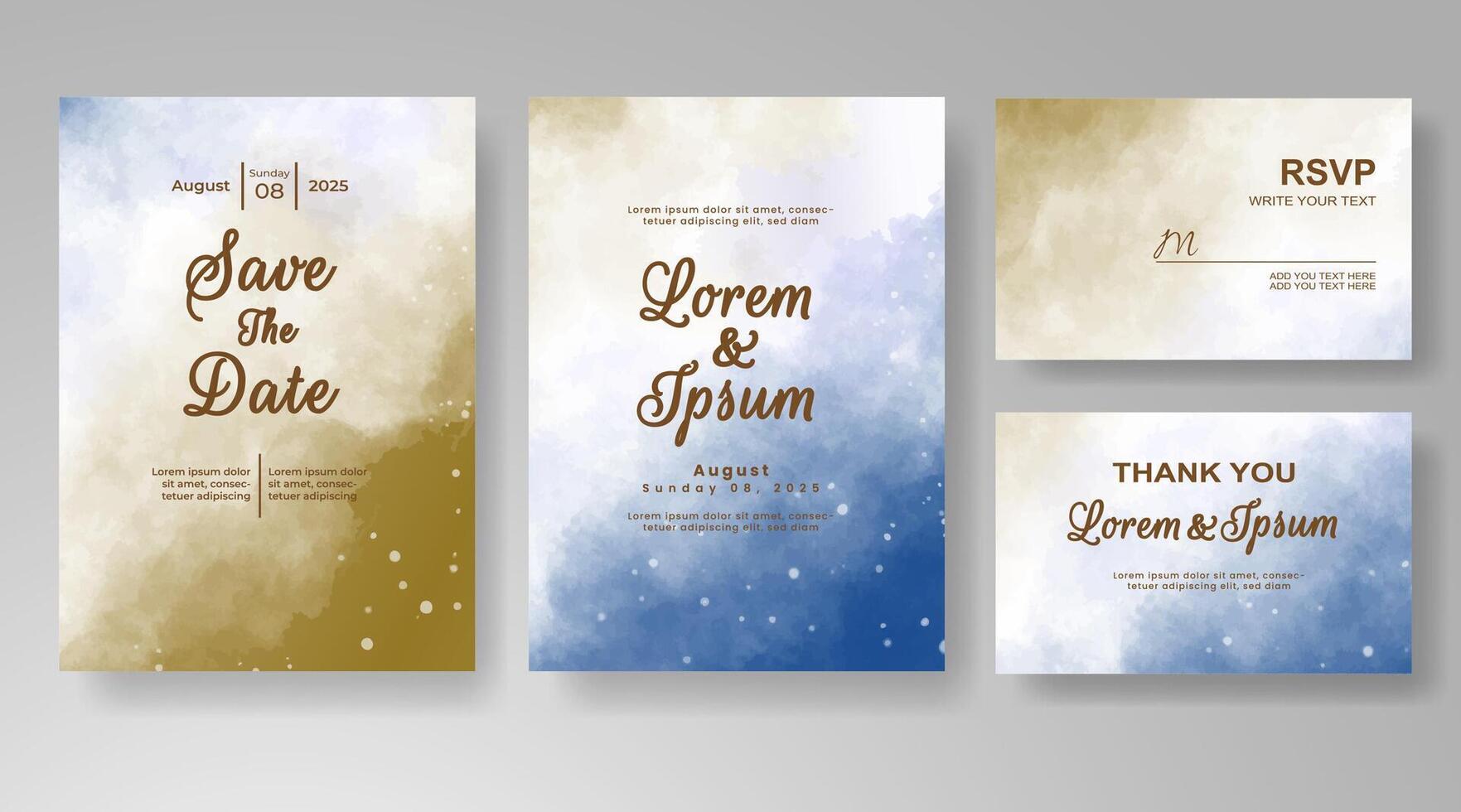 This invitation glows with the warmth of hand-painted artistry. vector