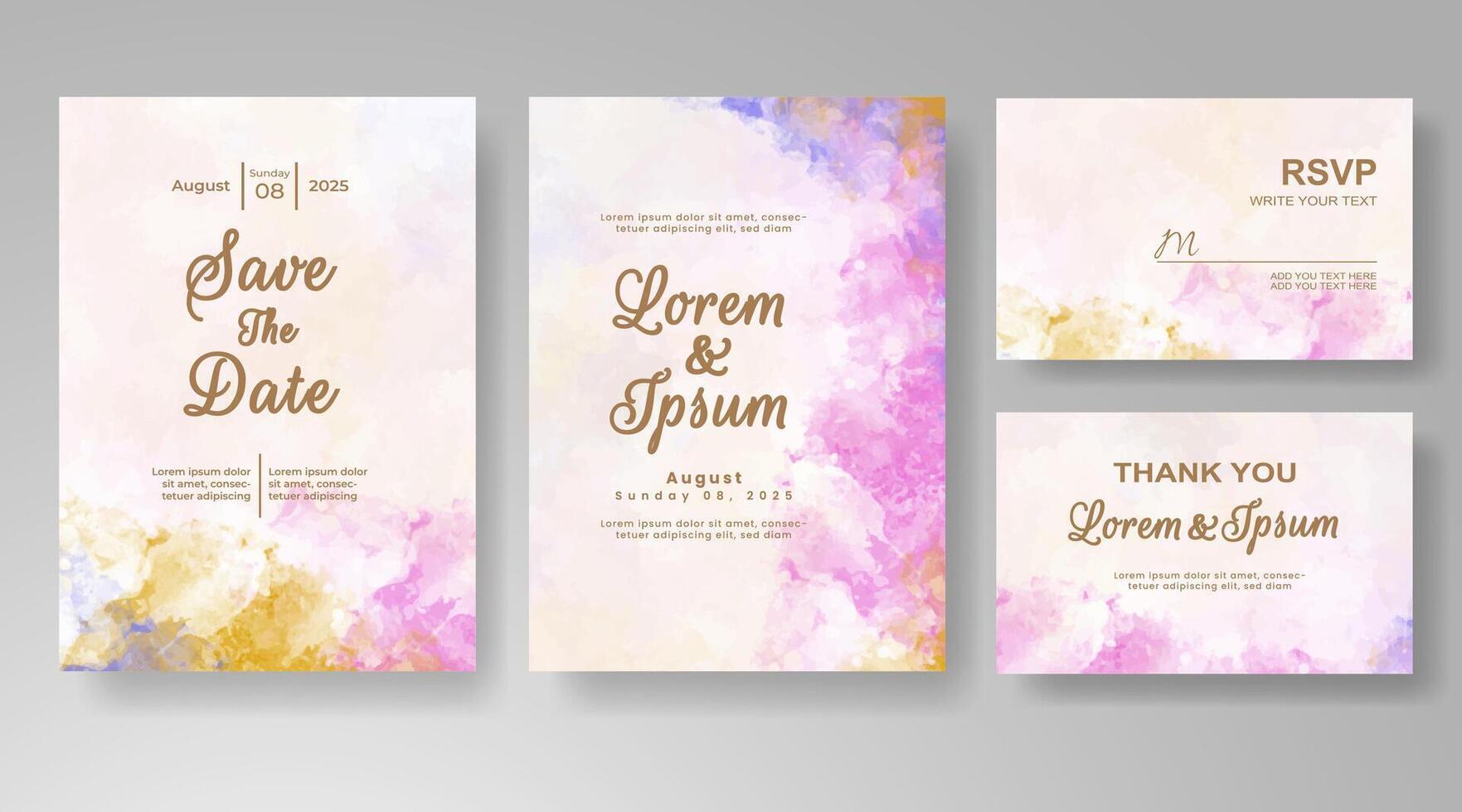 This design features painterly textures and heartfelt tones. vector
