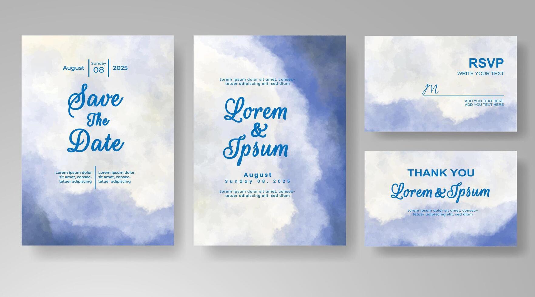 Blush and lavender tones swirl gently in this artistic invitation card. vector