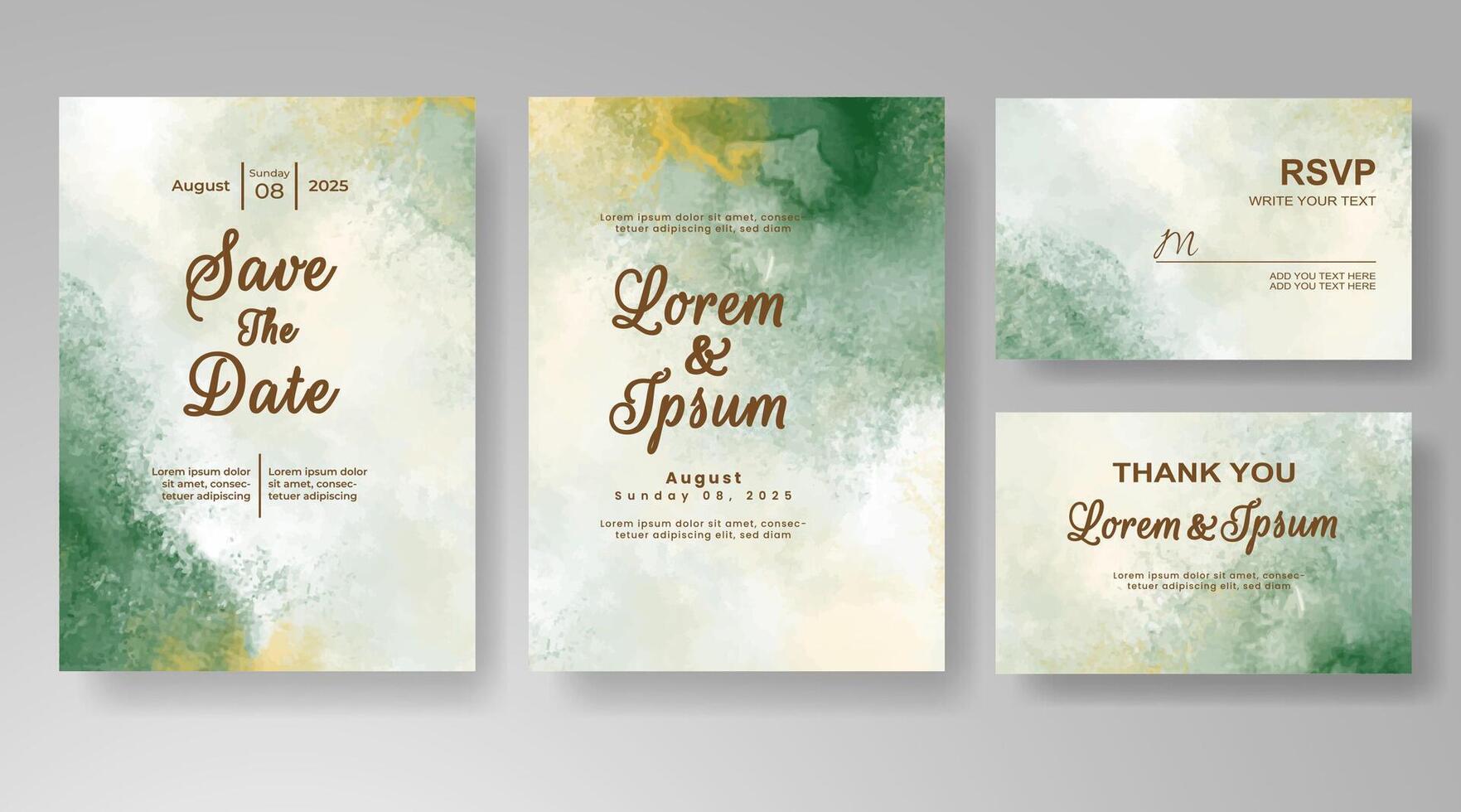 Abstract watercolor with floral shadows and text. vector