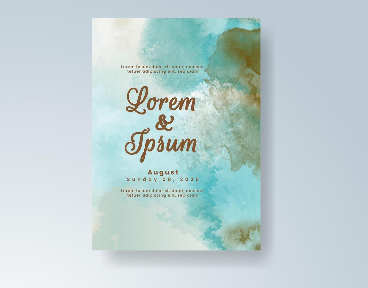 A soft horizon made of watercolor. vector