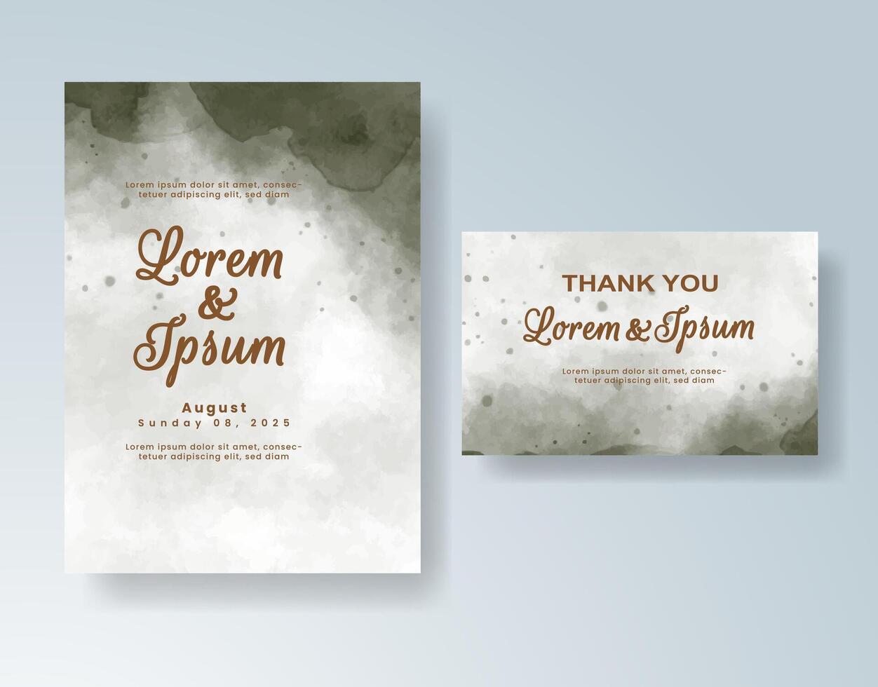 Clean and classic design with fluid watercolor feel. vector