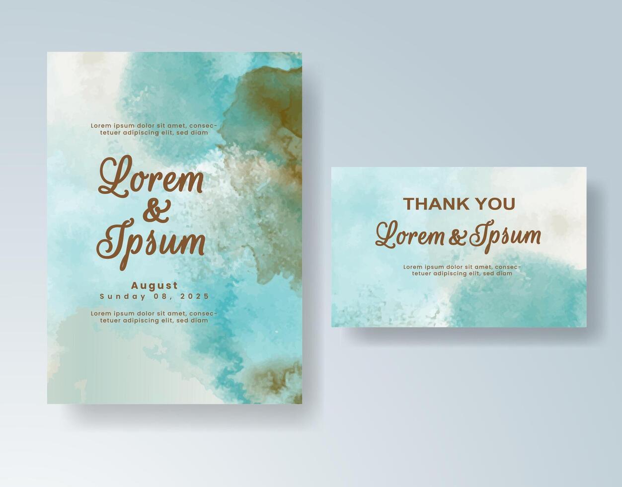 Starlight and blush in watercolor wedding card form. vector