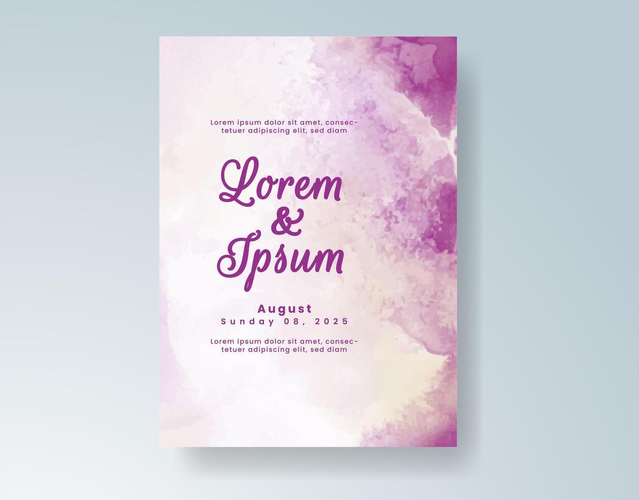 Fresh greens and sky blues in watercolor invitation style. vector