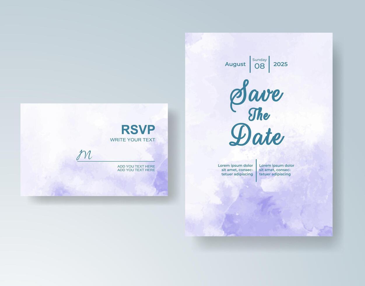 Delicate invitation with subtle watercolor gradients. vector