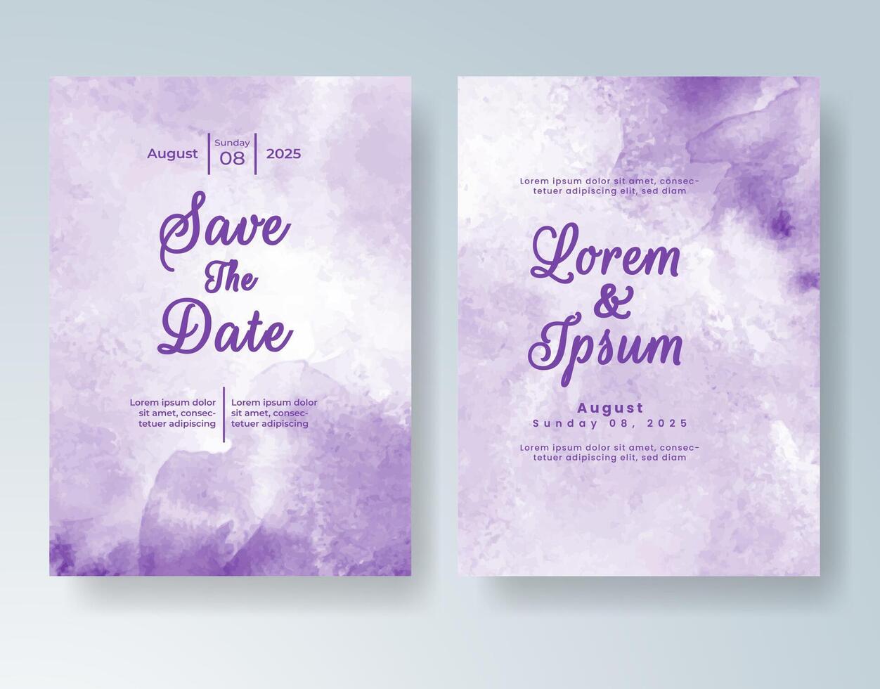 Abstract watercolor wedding card with ethereal and dreamy tones. vector