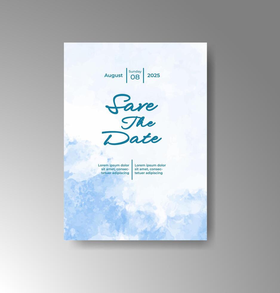 Textured watercolor invites with abstract romance. vector