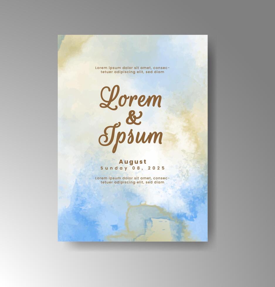 Whispers of watercolor create a soft celebration feel. vector