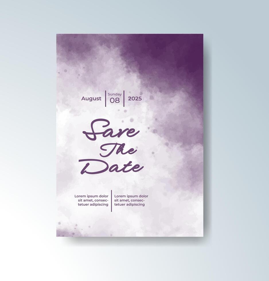 Poetic use of watercolor splash for your vows. vector