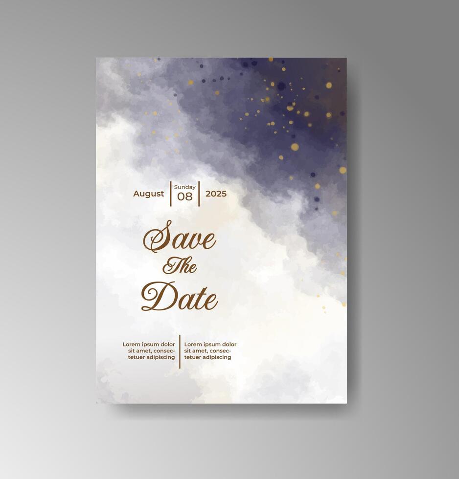 Light abstract watercolor splashes for a romantic wedding touch. vector