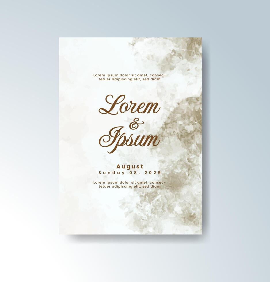 Abstract textures and splashes bring the wedding card to life. vector