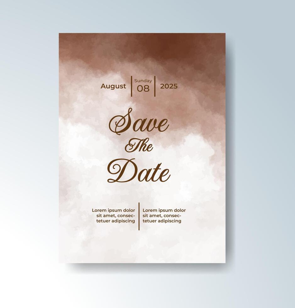 A fusion of watercolor chaos and elegance in one invite. vector