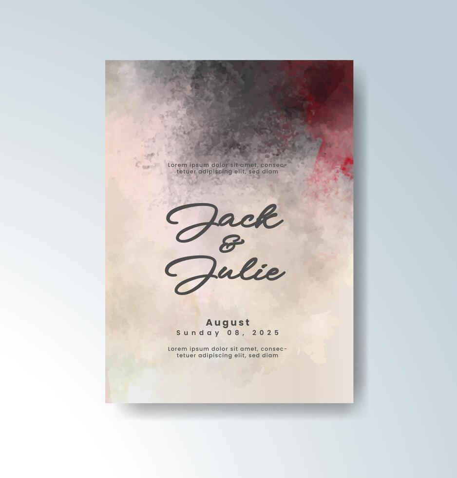 Soft strokes and splashes for a modern romantic invitation. vector