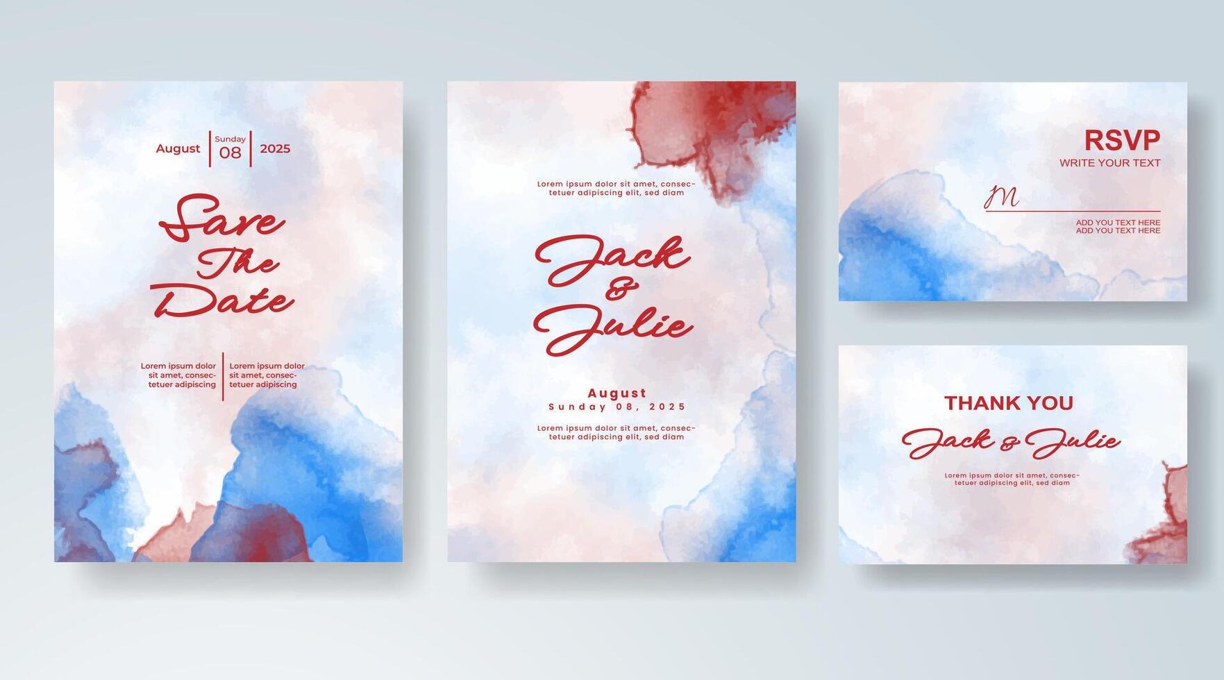 Elegant color field in artistic wedding card. vector