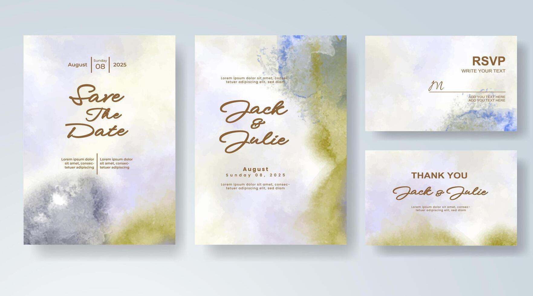 Elegant wedding backdrop with hand-painted look. vector