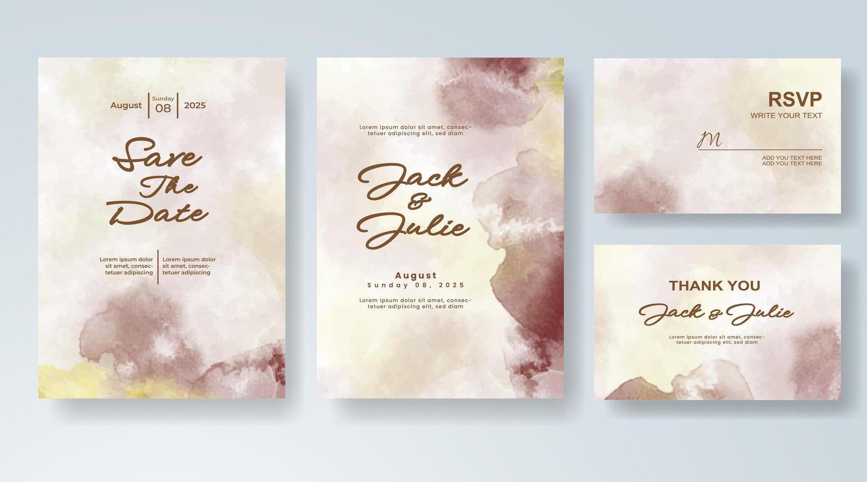 Pastel theme in expressive watercolor design. vector
