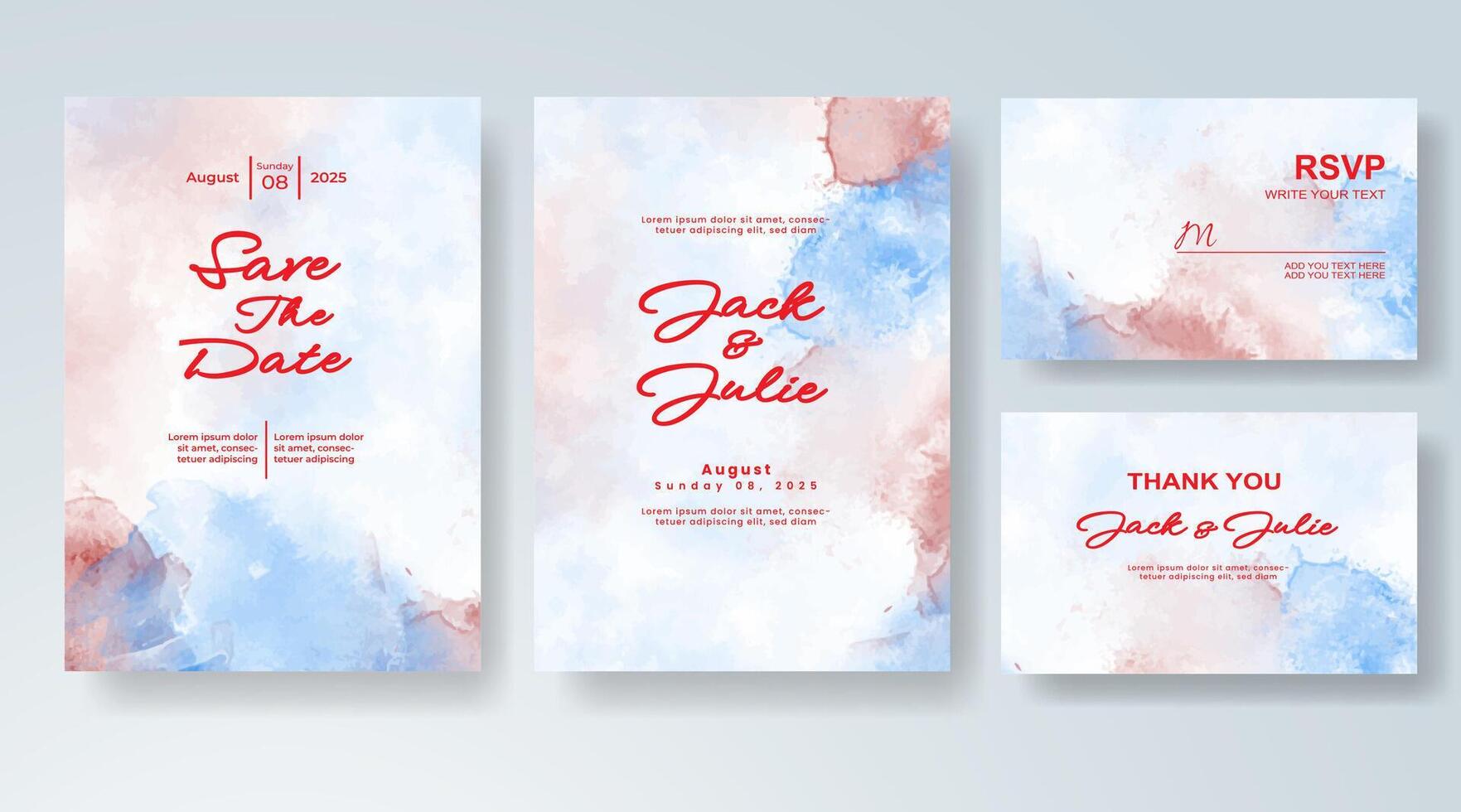 Dreamy strokes on invitation background. vector
