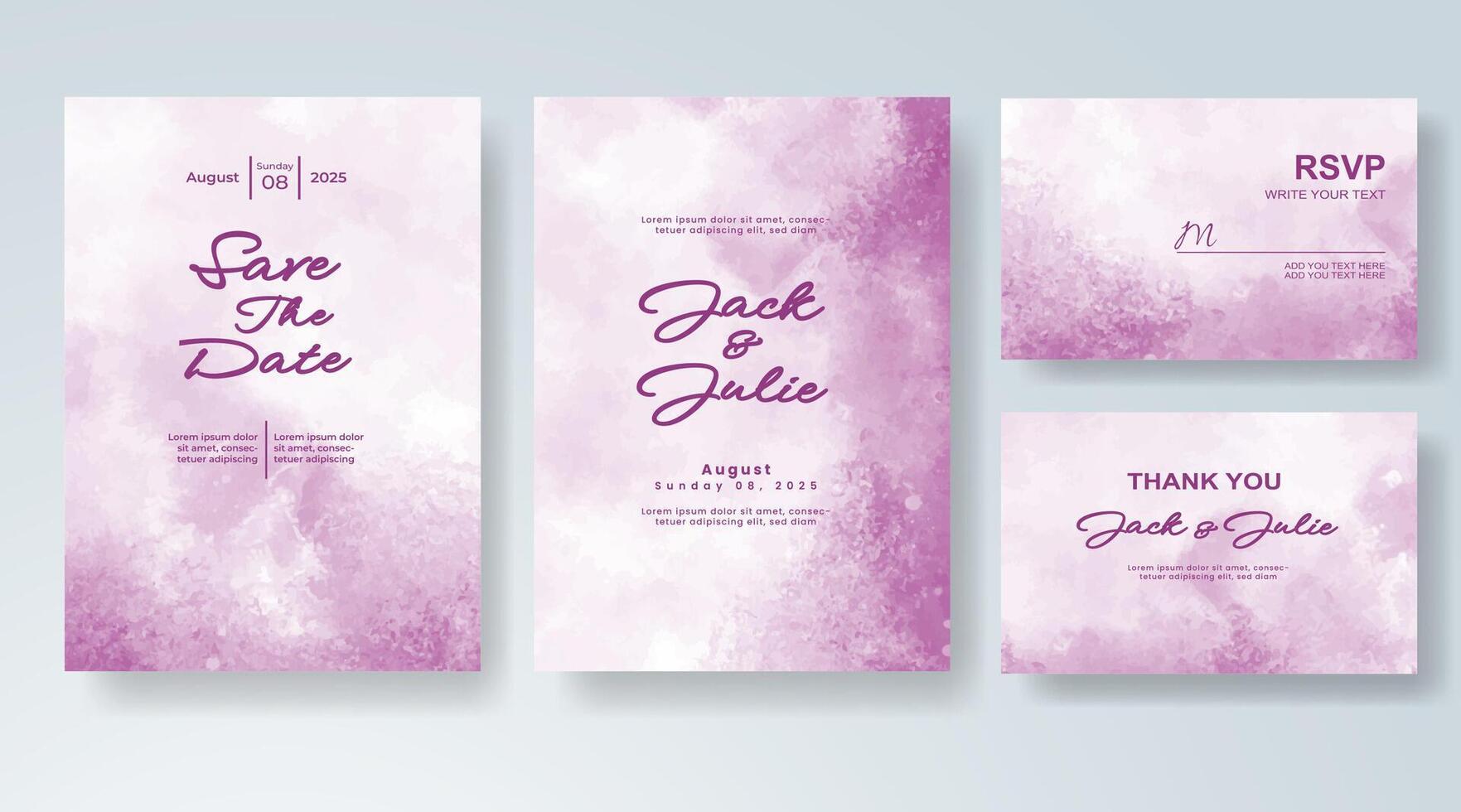 Romantic tones and brush textures in invite for you vector