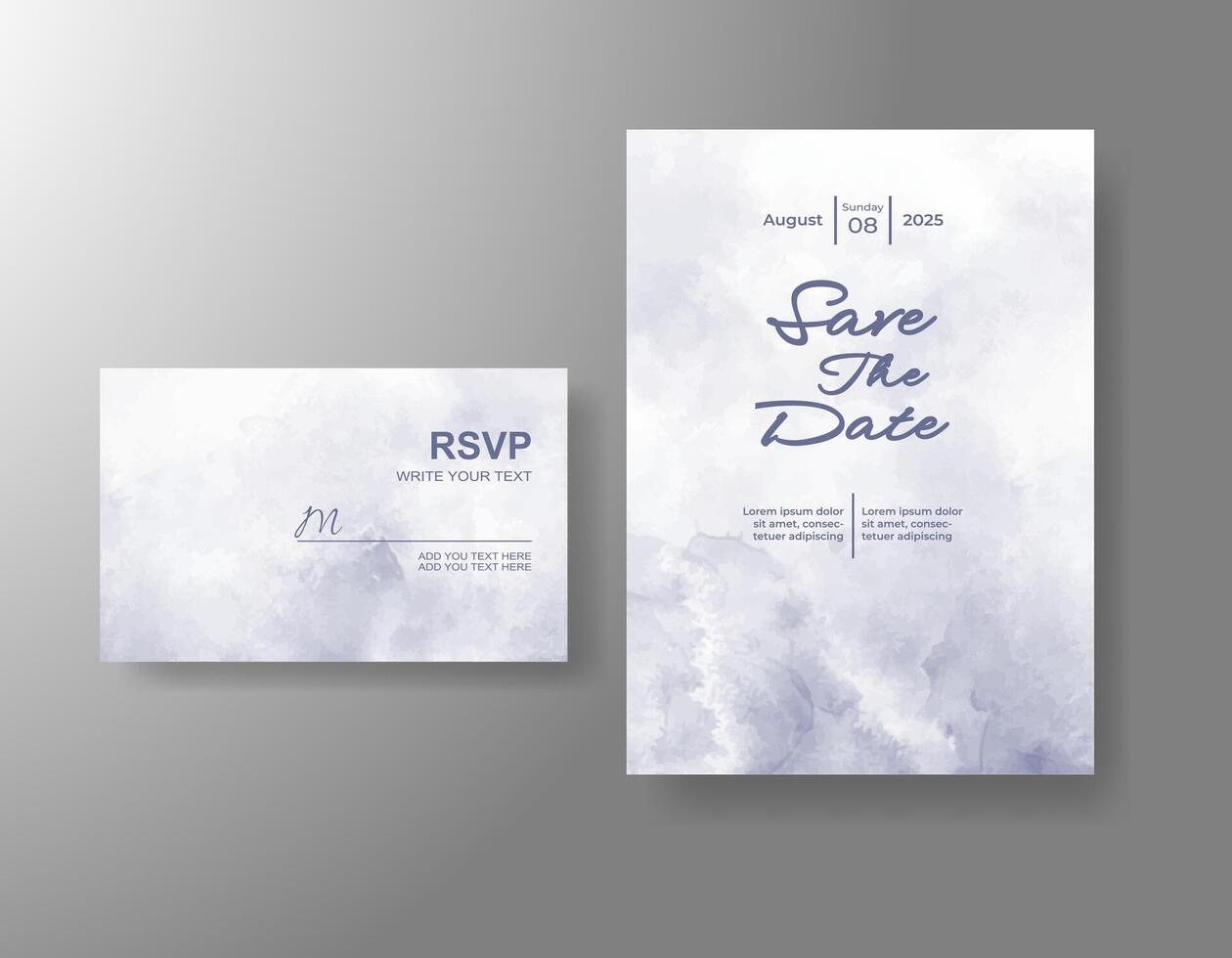 Color harmony in watercolor invite background. vector