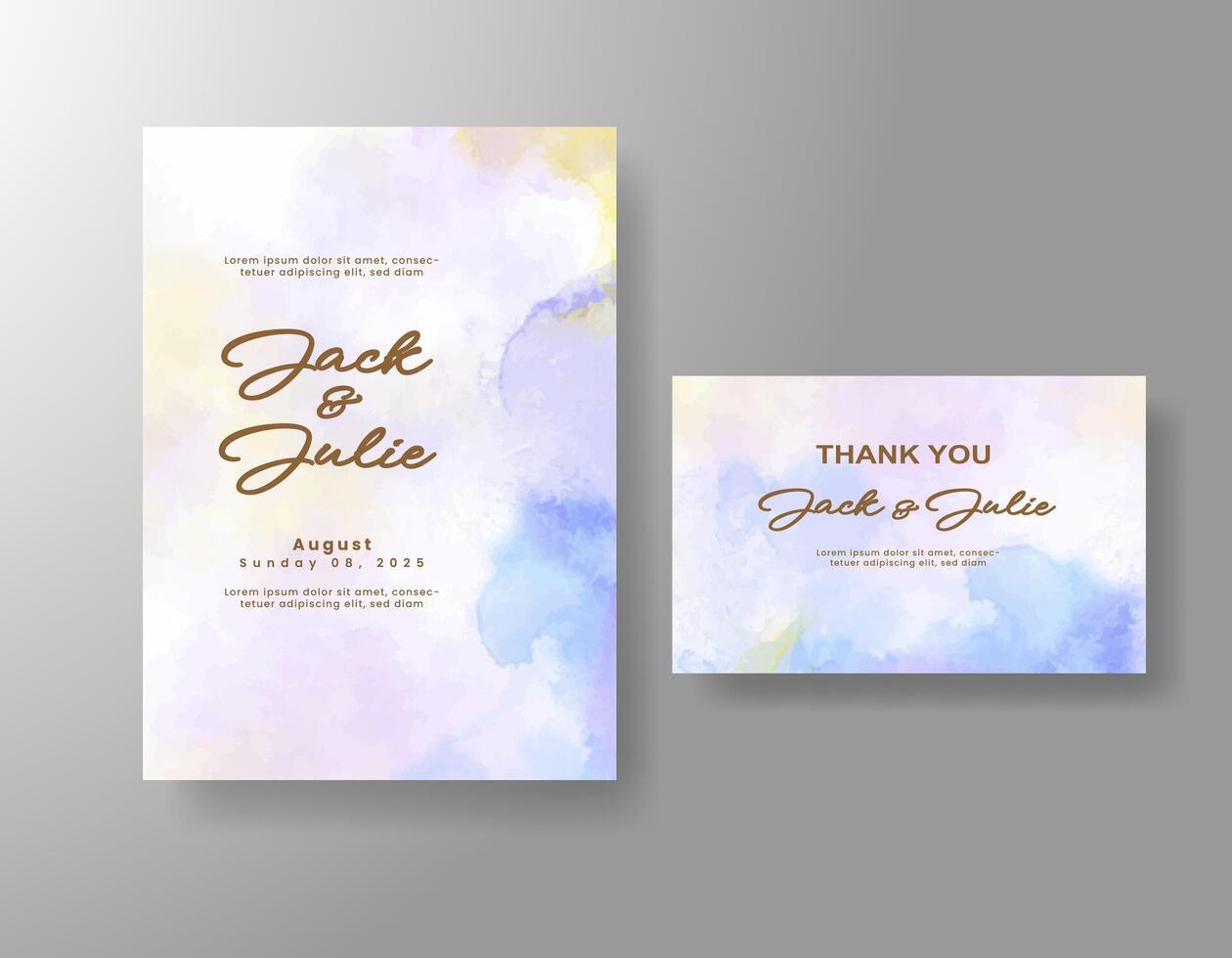 Romantic abstract painted wedding backdrop. vector