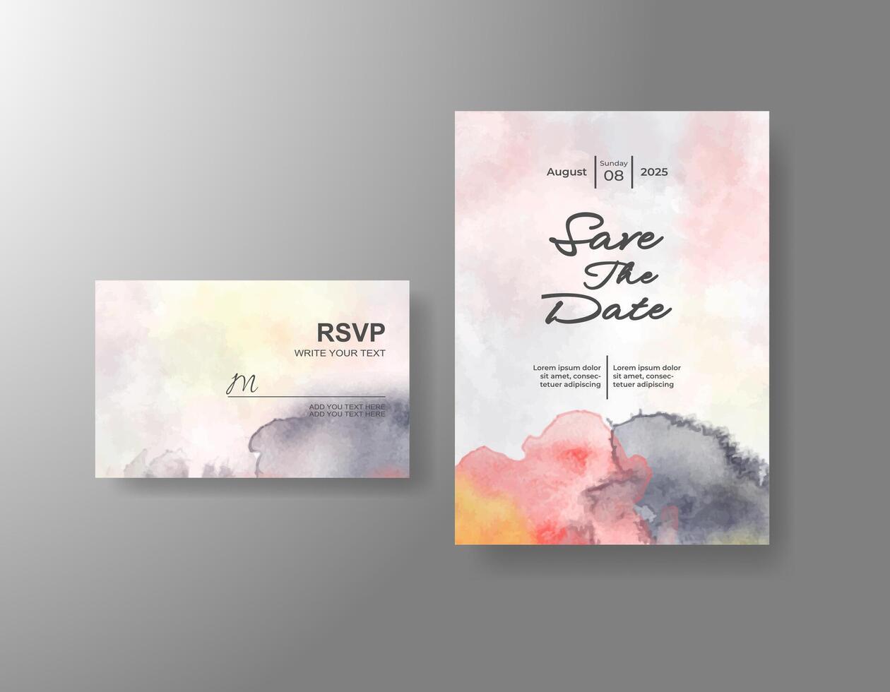 Ethereal paint for abstract wedding design. vector