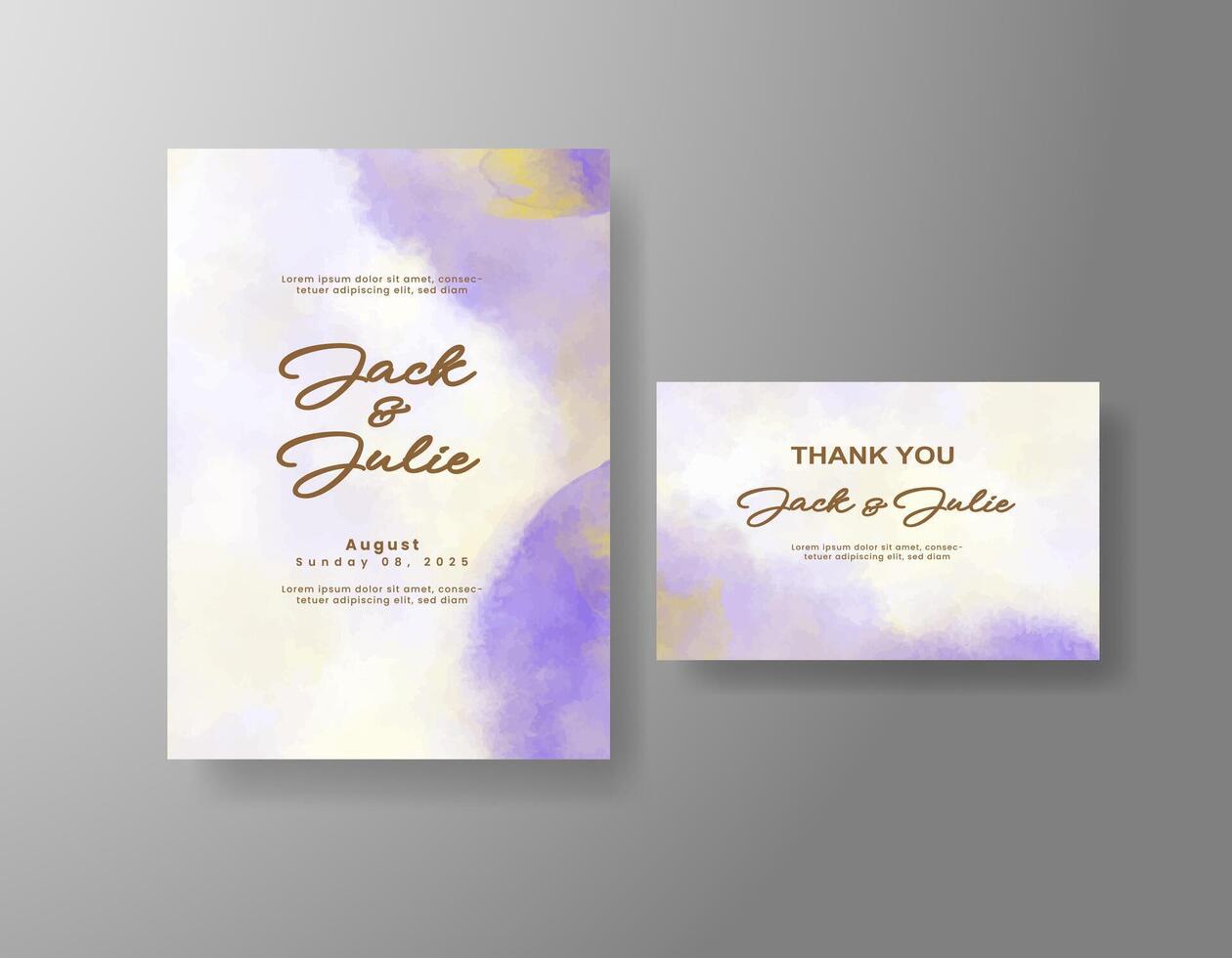 Elegant marriage card with pastel background. vector