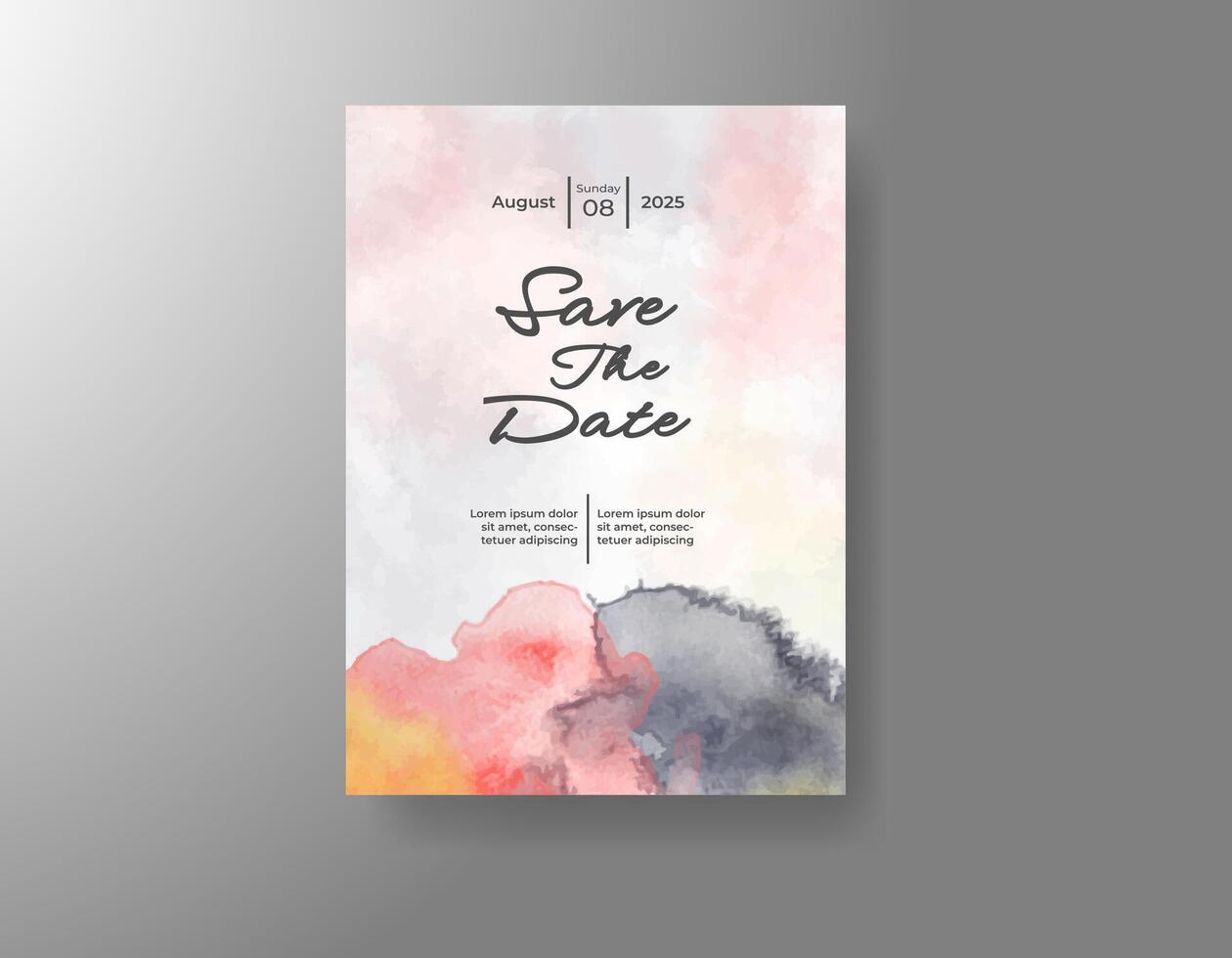 Artistic style for wedding card with abstract tones. vector